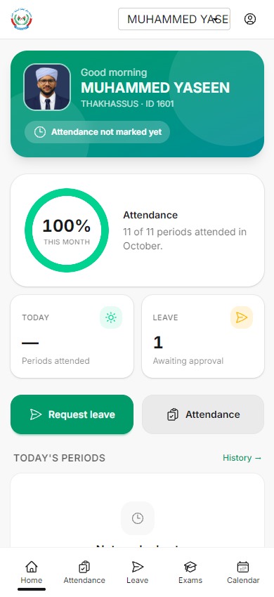 Mobile parent dashboard